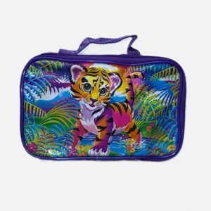 Rare Vintage Lisa Frank Purple Forrest Tiger Pencil Bag 90s Y2K